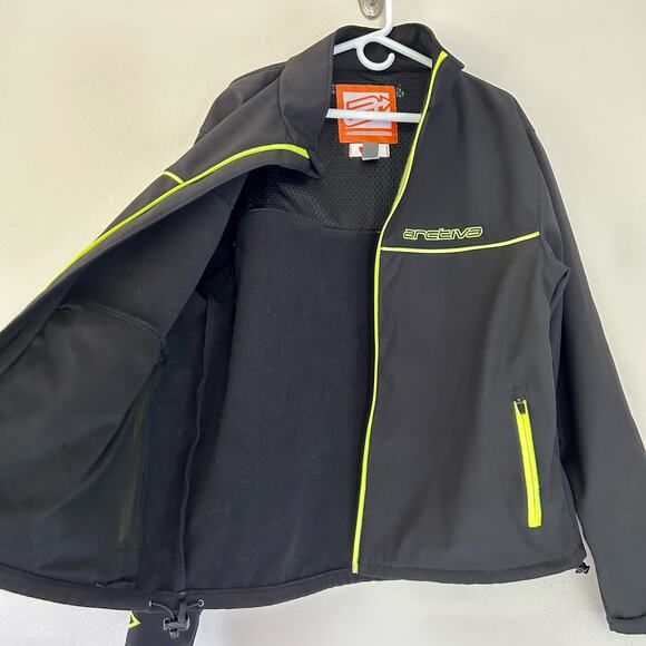 Arctiva Soft shell full zip lined embroidered logo zip pockets snowmobiling XL - Picture 9 of 16